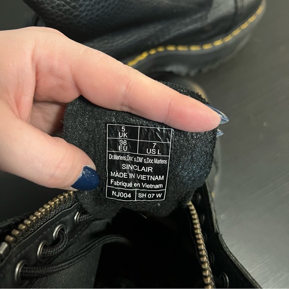 Dr. Martens Black Leather Sinclair Boots - Picture 11 of 13